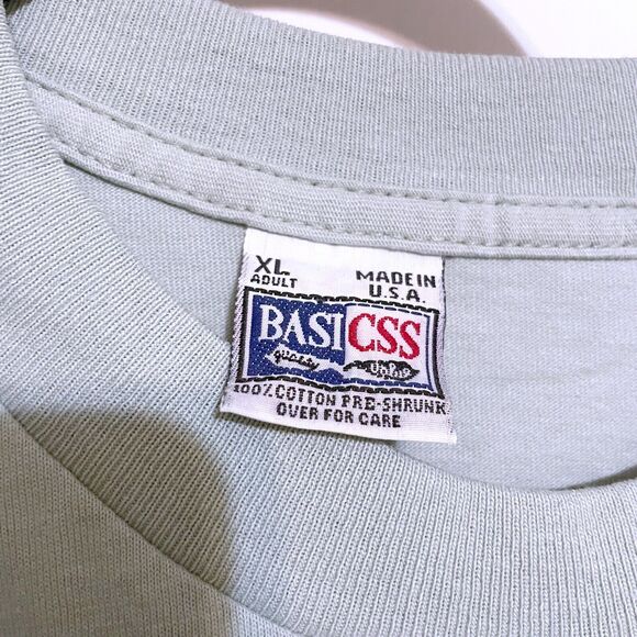 Vintage Basicss Pennsylvania Travel Souvenir T Shirt Made in USA XL Sage Green - Picture 3 of 5